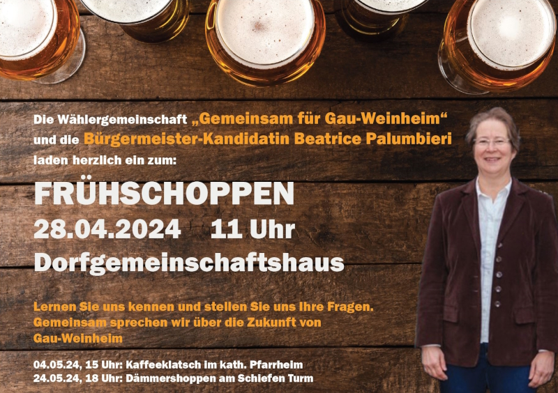 Einladung zum Frühschoppen, Kaffee- und Kuchennachmittag und einen Dämmerschoppen Einladung zum Frühschoppen, Kaffee- und Kuchennachmittag und einen Dämmerschoppen
